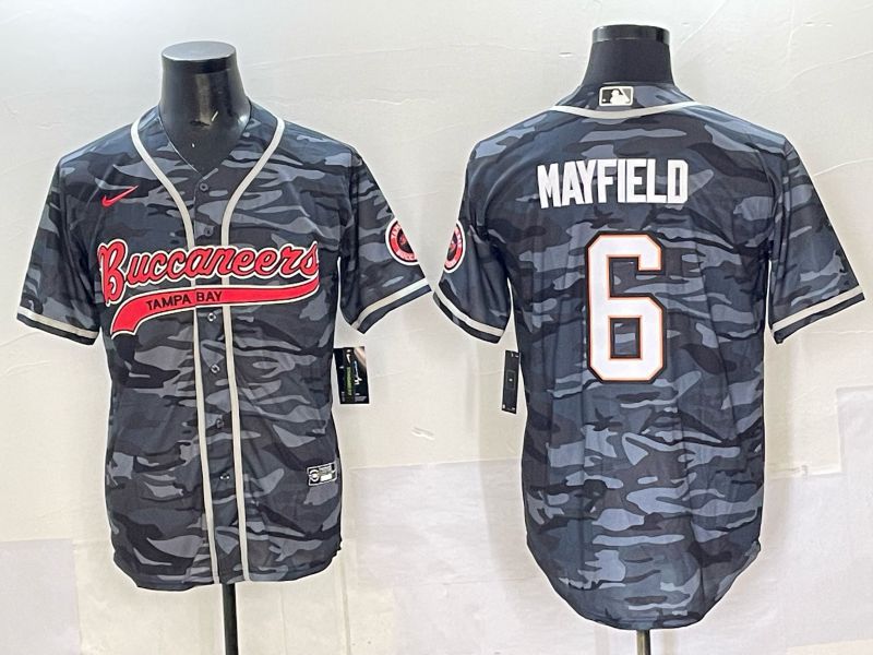 Men 2025 Tampa Bay Buccaneers #6 Mayfield Camo Joint Name Nike Limited NFL Jersey style 01